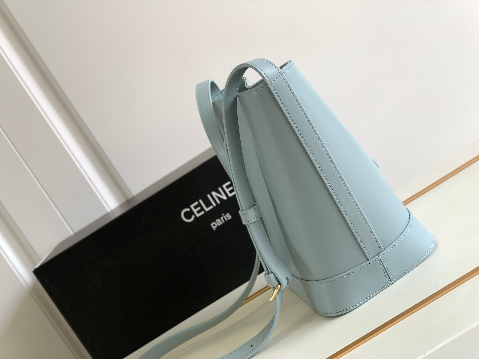 Celina Cuir Bucket-30×22×13CM
