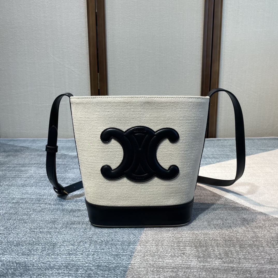 Celina Cuir Bucket-30×22×13CM