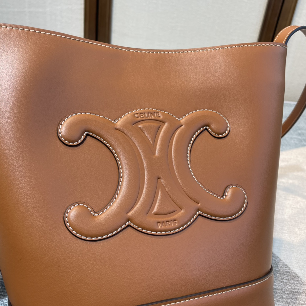 Celina Cuir Bucket-30×22×13CM