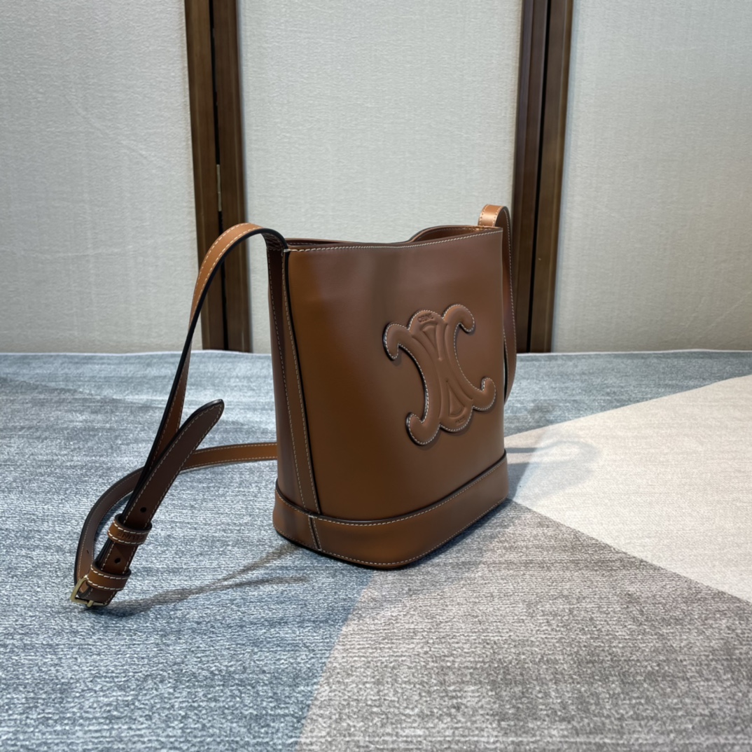 Celina Cuir Bucket-30×22×13CM