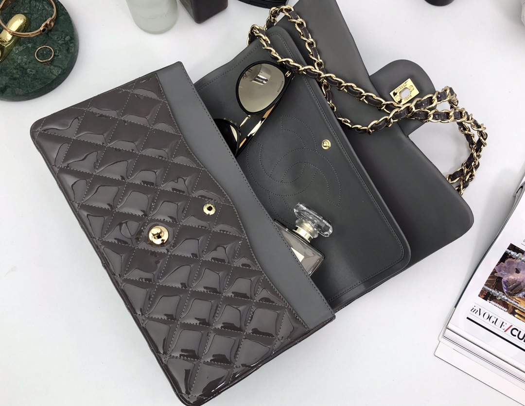 Ch@nel Flap Bag-Gold Hardware-30CM Ch@nel Flap Bag-Gold Hardware-30CM