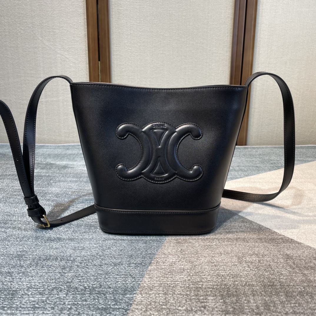 Celina Cuir Bucket-30×22×13CM