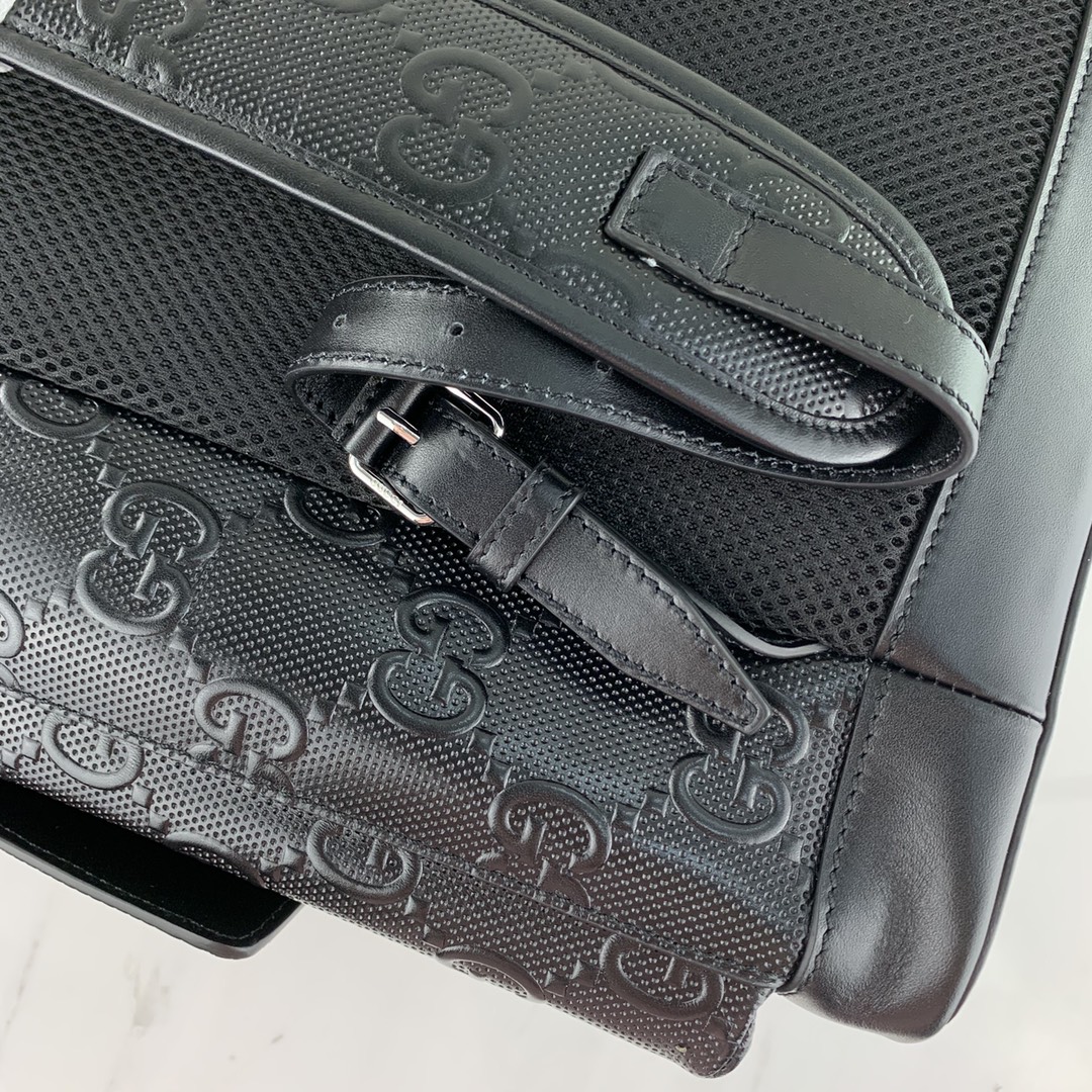 Gucci GG Embossed Backpack-34*41*12 Gucci GG Embossed Backpack-34*41*12
