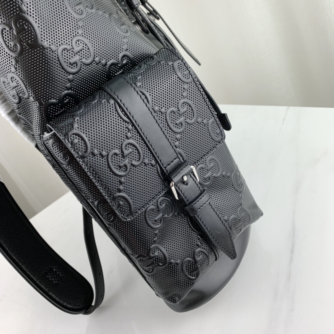 Gucci GG Embossed Backpack-34*41*12 Gucci GG Embossed Backpack-34*41*12