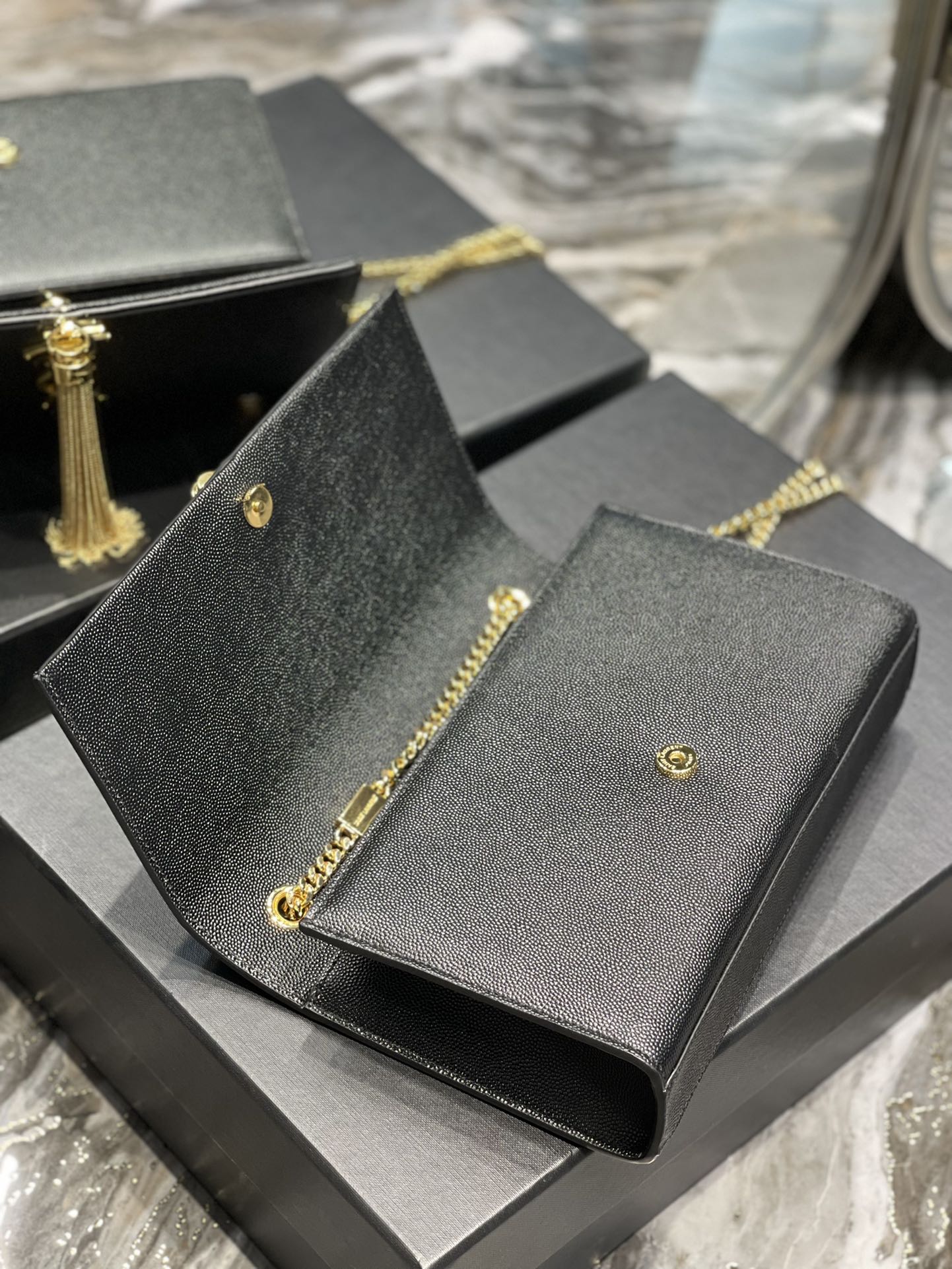 YSL Medium Kate Bags-Caviar-24*14.5*5.5CM