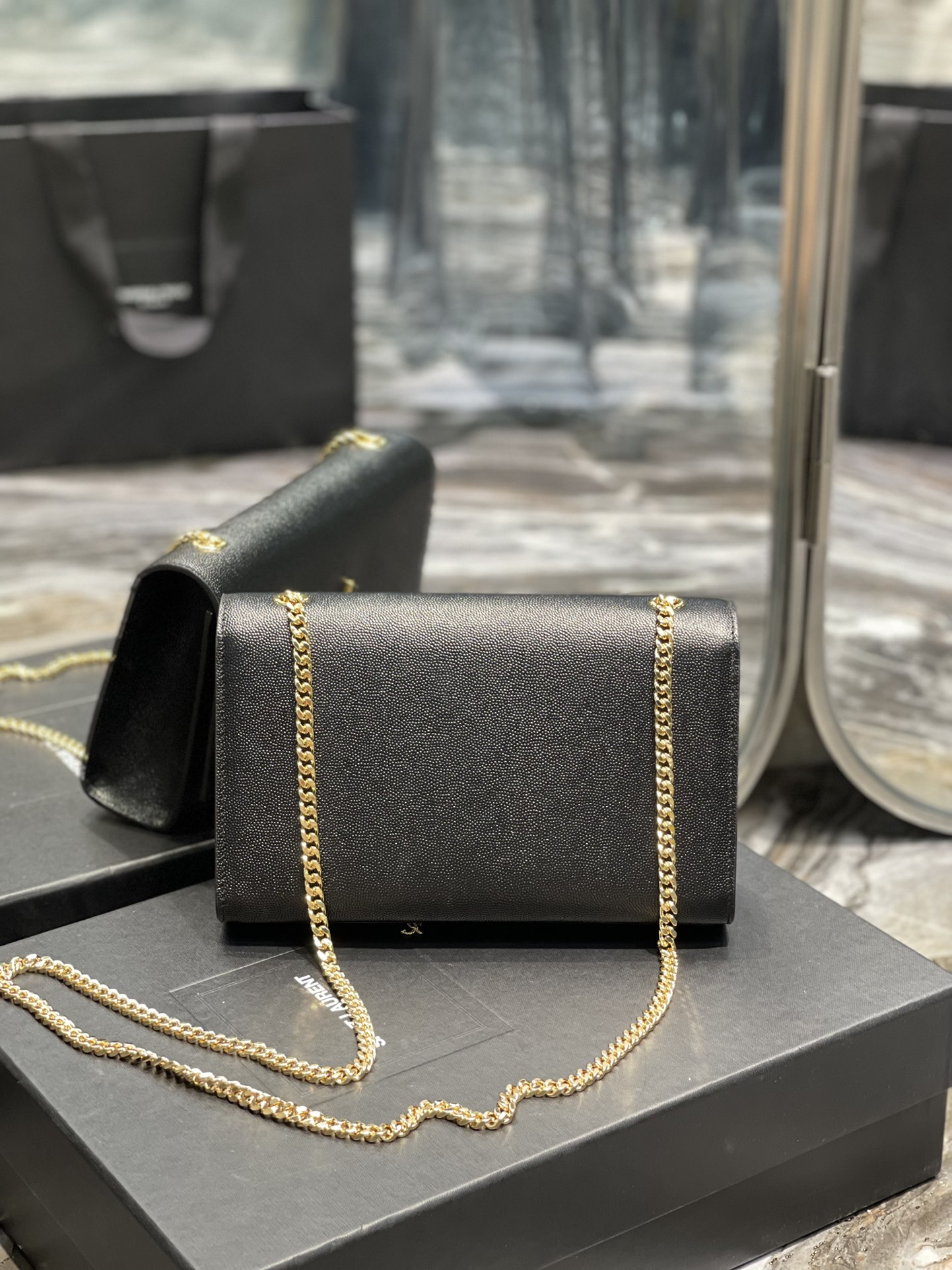 YSL Medium Kate Bags-Caviar-24*14.5*5.5CM