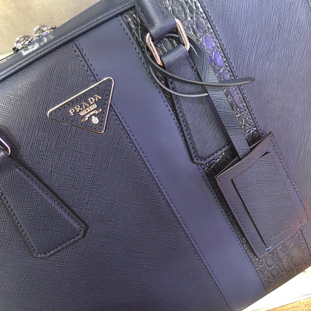 Prada Saffiano Top HandleBag-2VE011D-36*28*6.5CM