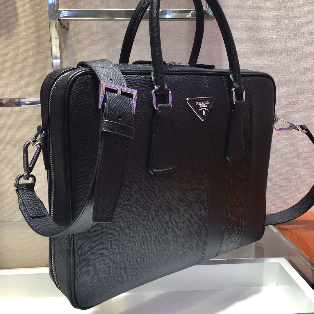 Prada Saffiano Top HandleBag-2VE011D-36*28*6.5CM