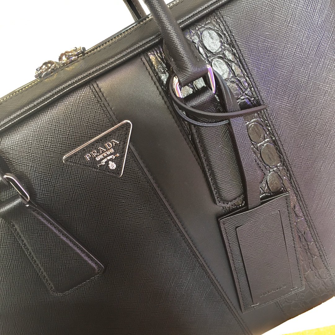 Prada Saffiano Top HandleBag-2VE011D-36*28*6.5CM Prada Saffiano Top HandleBag-2VE011D-36*28*6.5CM