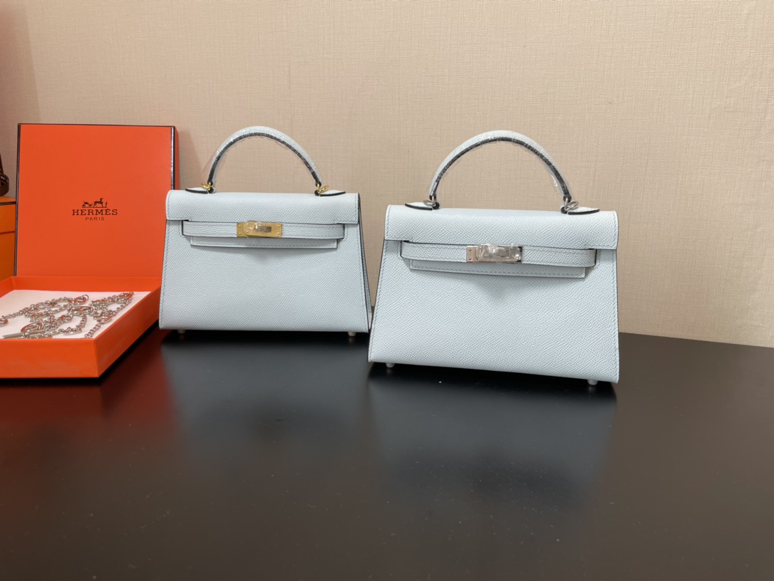 Hermes Kelly-Gold&Silver Hardware-19CM