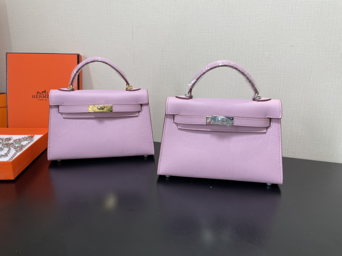 Hermes Kelly-Gold&Silver Hardware-19CM