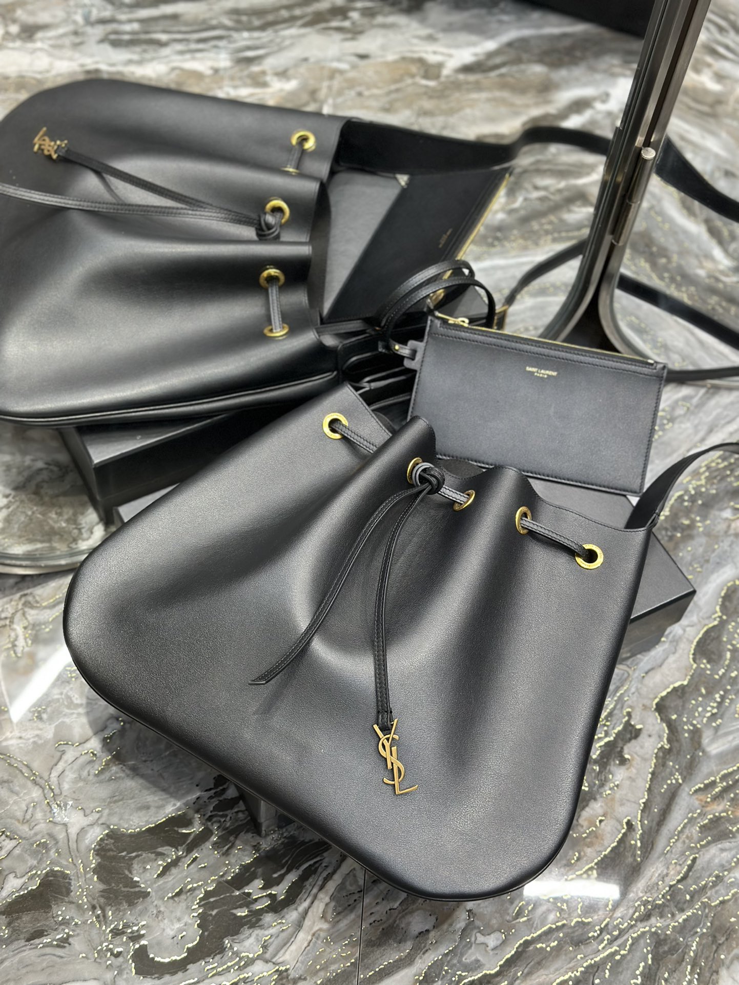 YSL Flat Hobo Bag-44×33×2.5CM