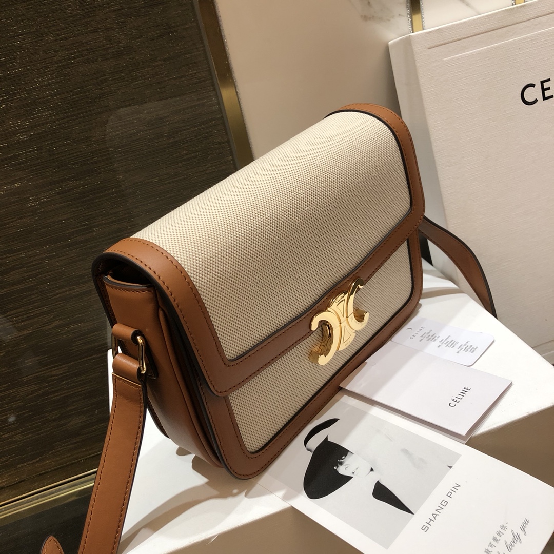 Celin Tambour Box Bag-22*16.5*7CM Celin Tambour Box Bag-22*16.5*7CM