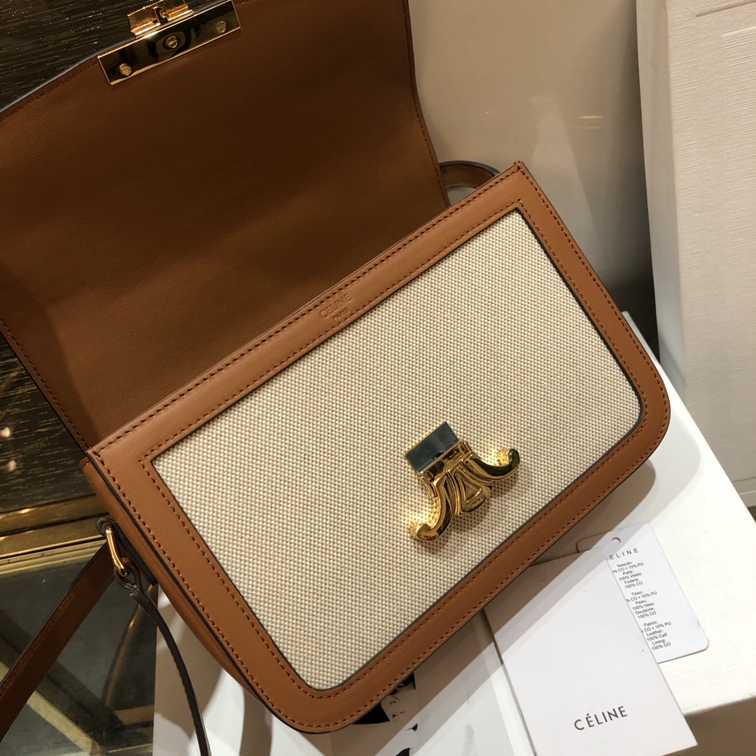 Celin Tambour Box Bag-22*16.5*7CM Celin Tambour Box Bag-22*16.5*7CM