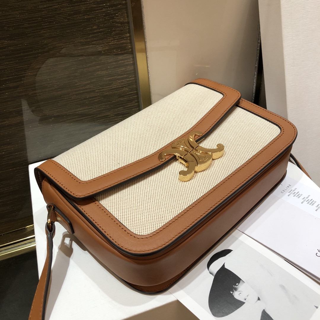 Celin Tambour Box Bag-22*16.5*7CM Celin Tambour Box Bag-22*16.5*7CM