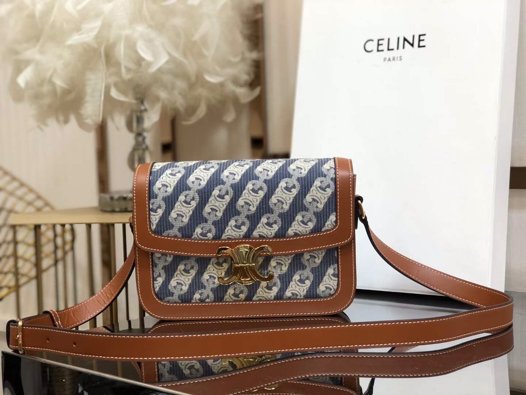 Celin Tambour Box Bag-22*16.5*7CM Celin Tambour Box Bag-22*16.5*7CM