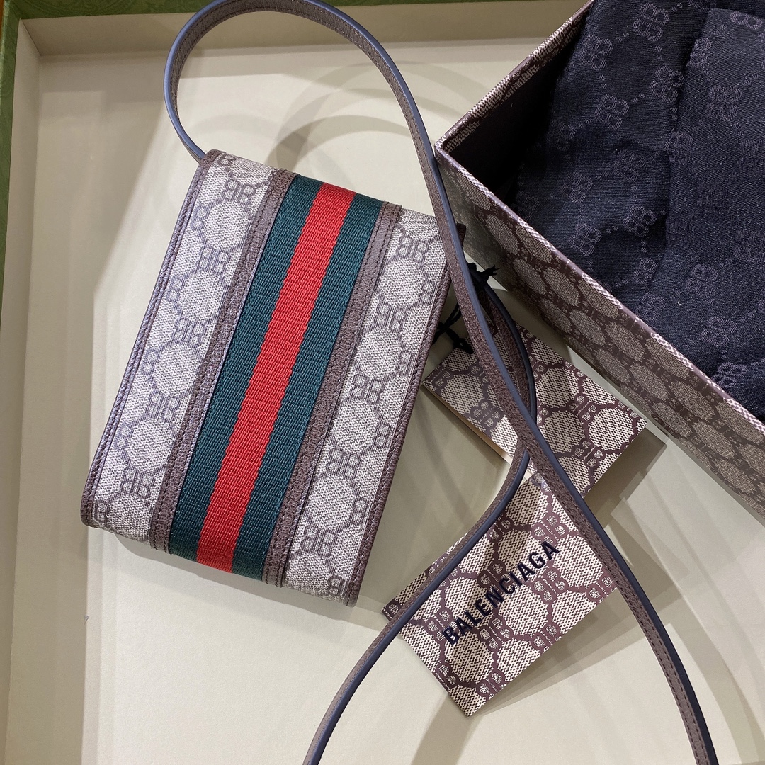 Gucci&Balenciaga Crossbody Bag-11.5x18x3.5CM