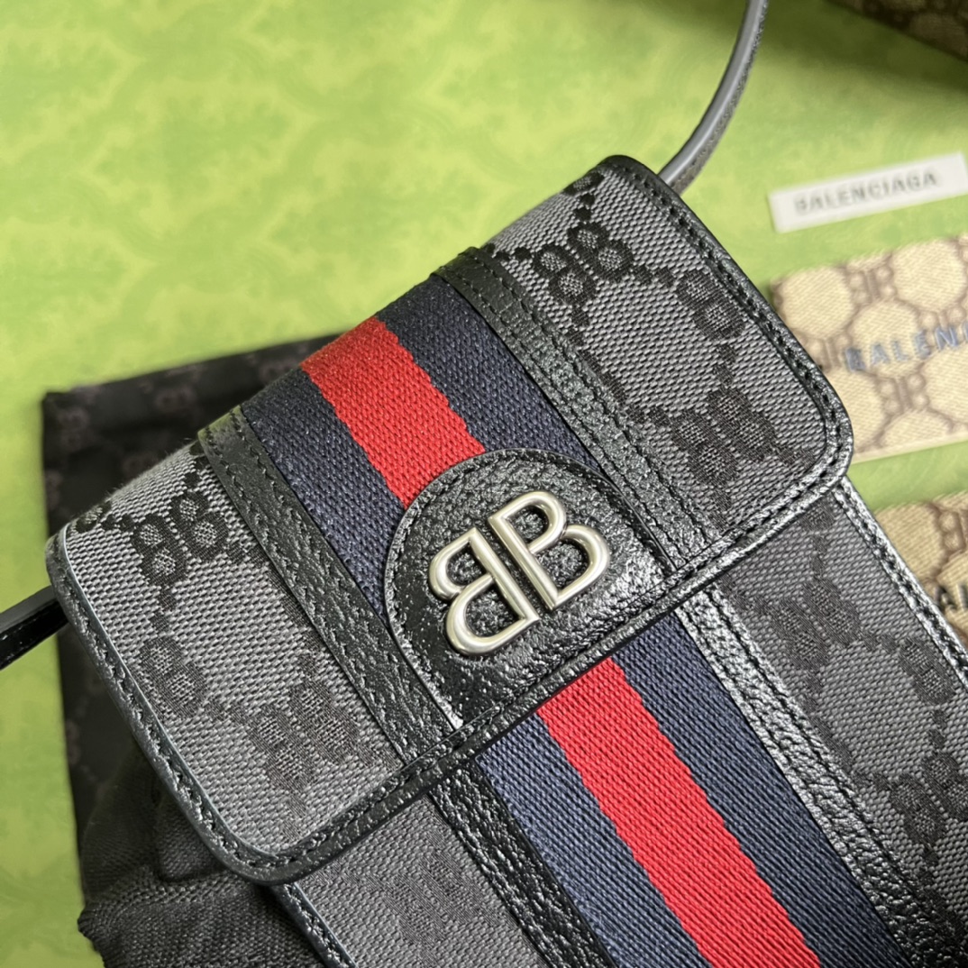 Gucci&Balenciaga Crossbody Bag-11.5x18x3.5CM