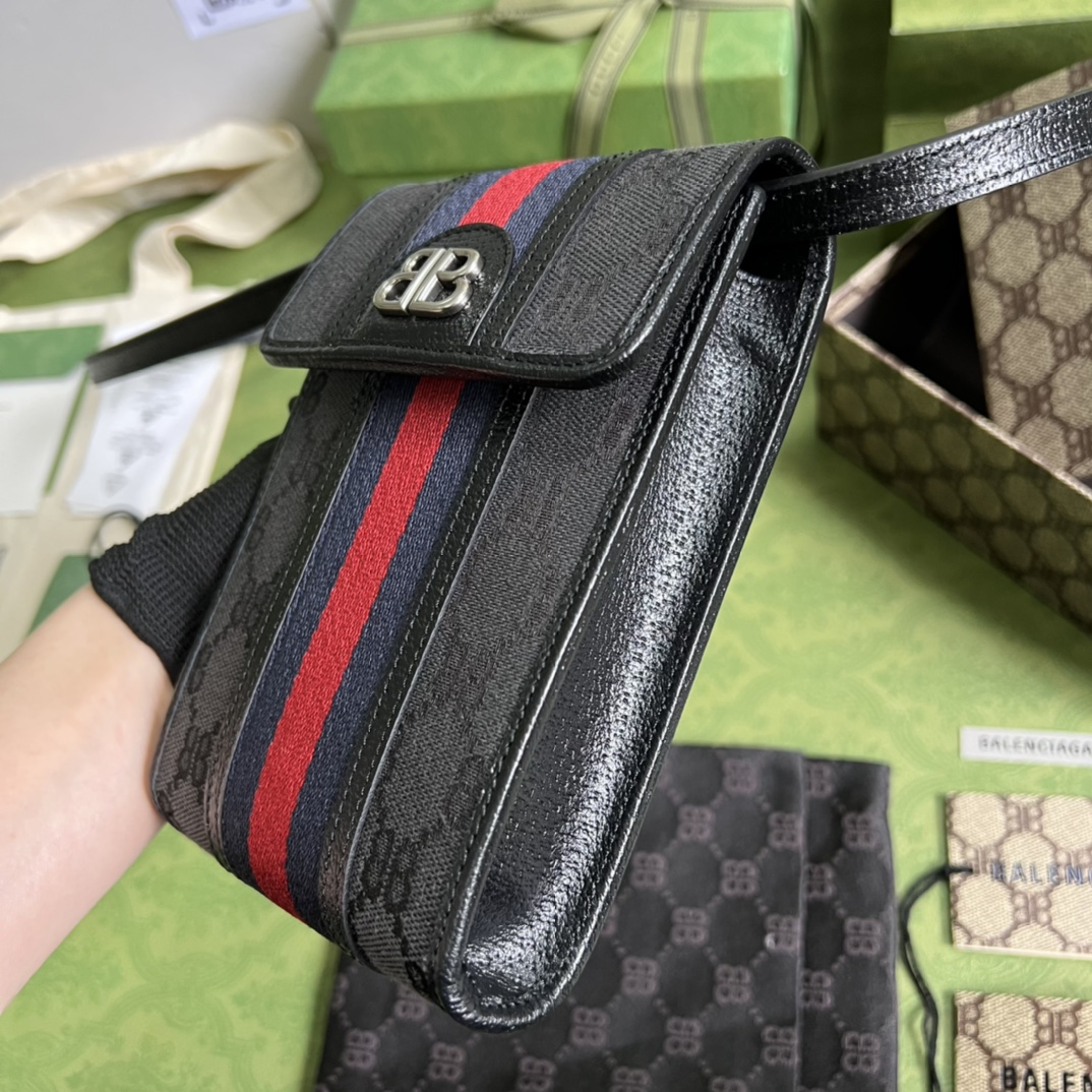 Gucci&Balenciaga Crossbody Bag-11.5x18x3.5CM