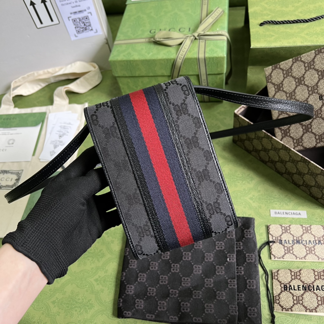 Gucci&Balenciaga Crossbody Bag-11.5x18x3.5CM