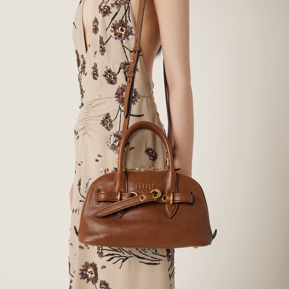 MIU MIU AVENTURE MINI NAPPA LEATHER BAG