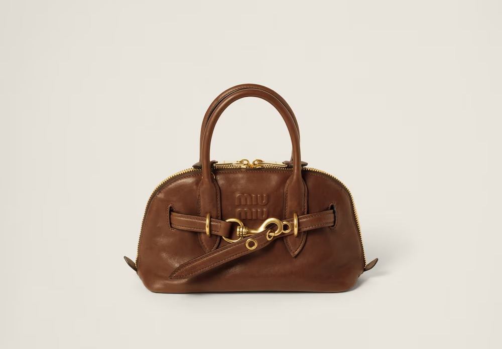 MIU MIU AVENTURE MINI NAPPA LEATHER BAG