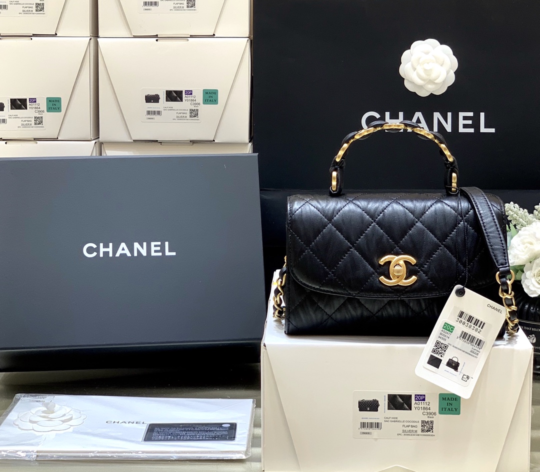 Ch@nel Top Handbags-AS2477-19.5×12.5x7CM