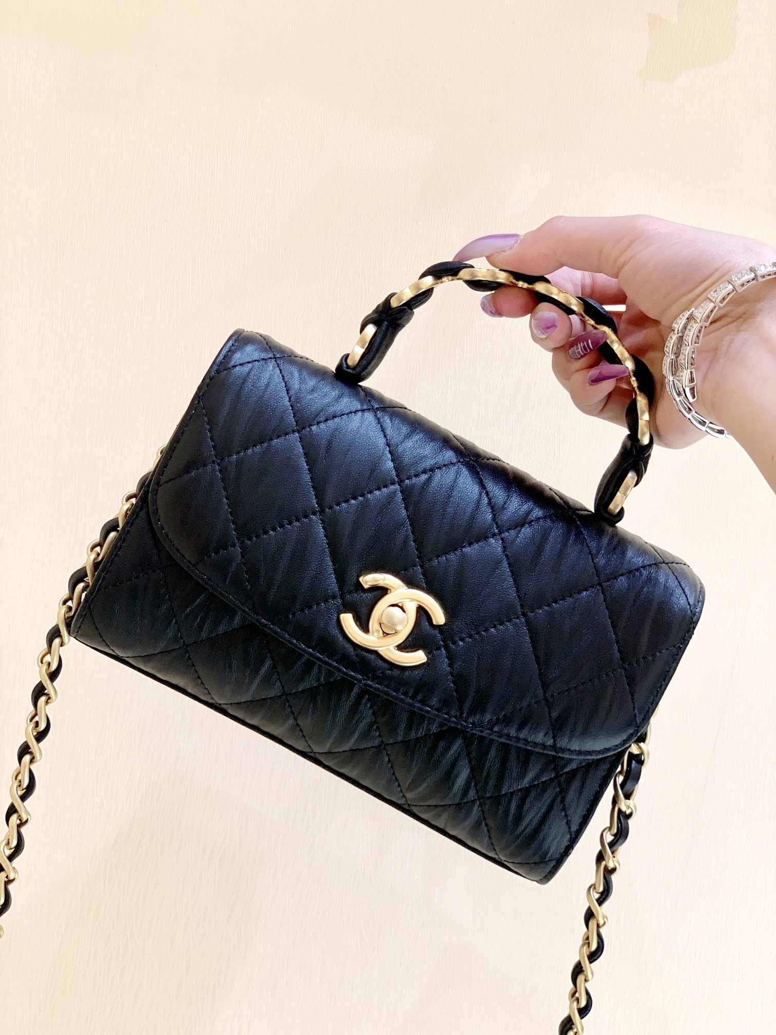 Ch@nel Top Handbags-AS2477-19.5×12.5x7CM