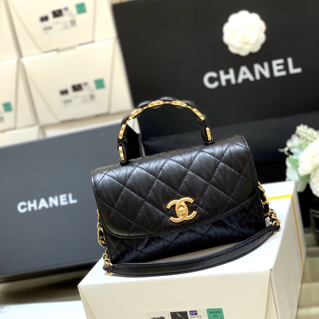Ch@nel Top Handbags-AS2477-19.5×12.5x7CM