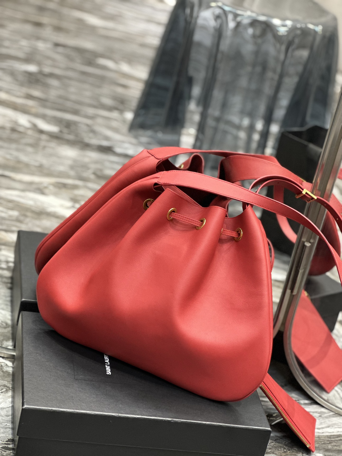 YSL Flat Hobo Bag-44×33×2.5CM