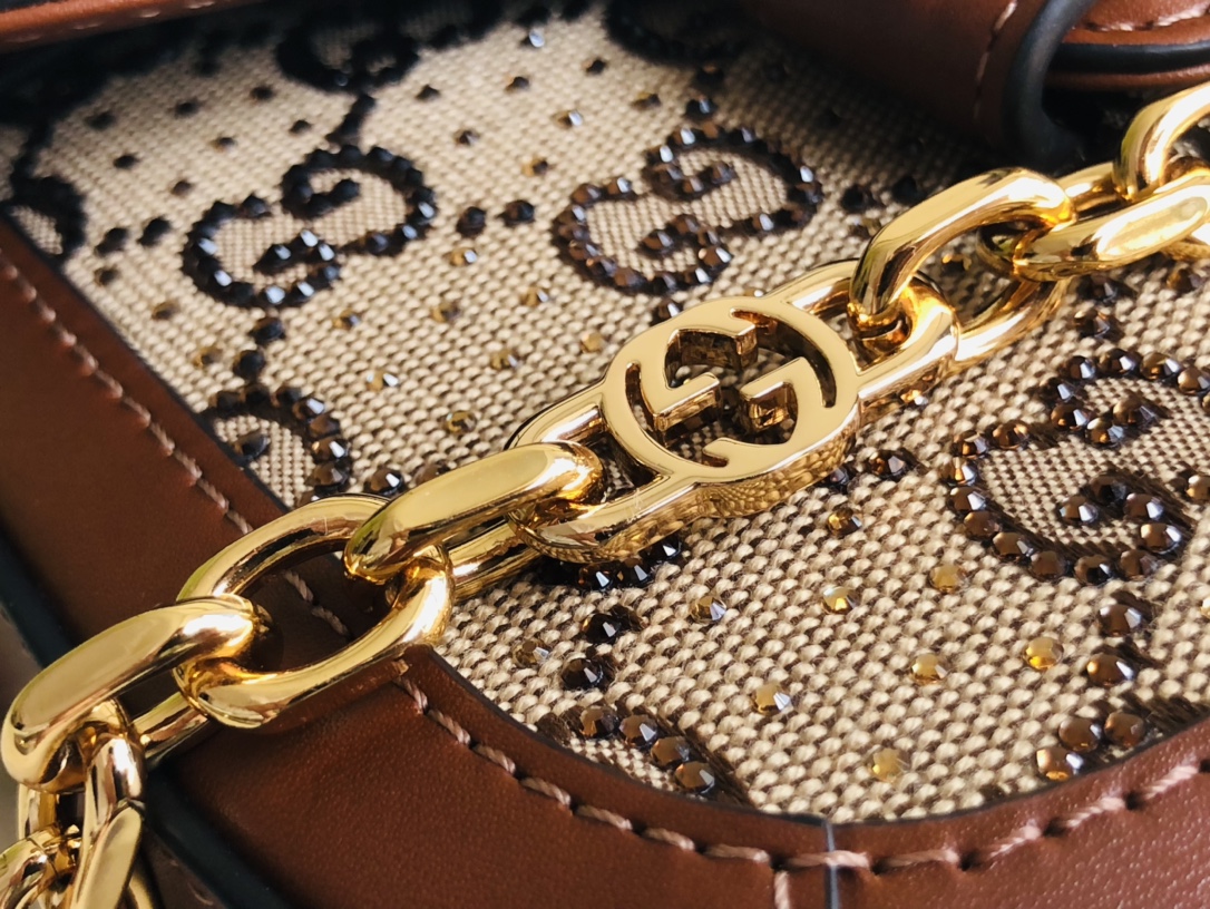 Gucci 1955 Horsebit Shoulder Bag-20.6*14.4*5.1CM
