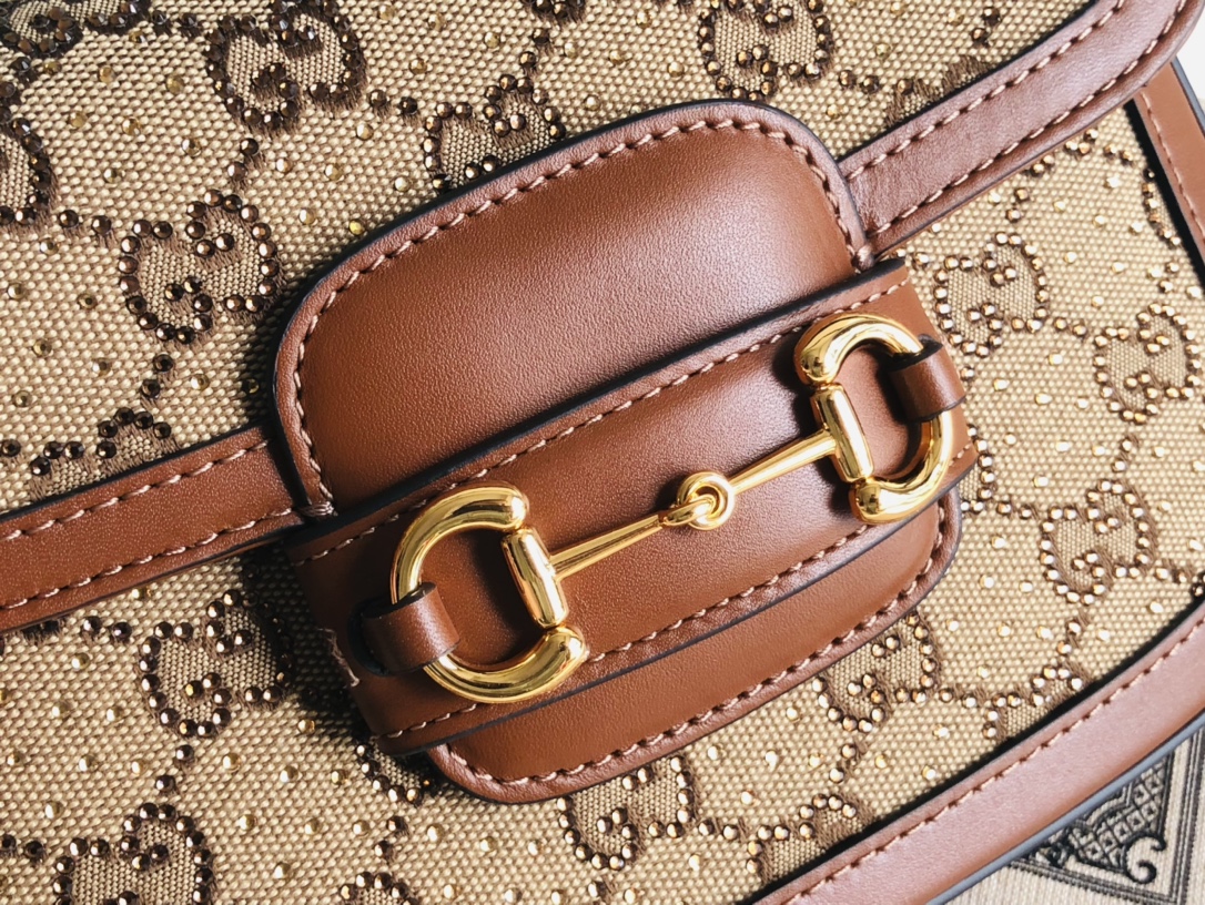 Gucci 1955 Horsebit Shoulder Bag-20.6*14.4*5.1CM