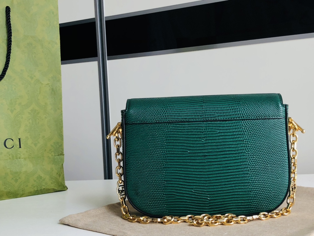 Gucci 1955 Horsebit Shoulder Bag-20.6*14.4*5.1CM