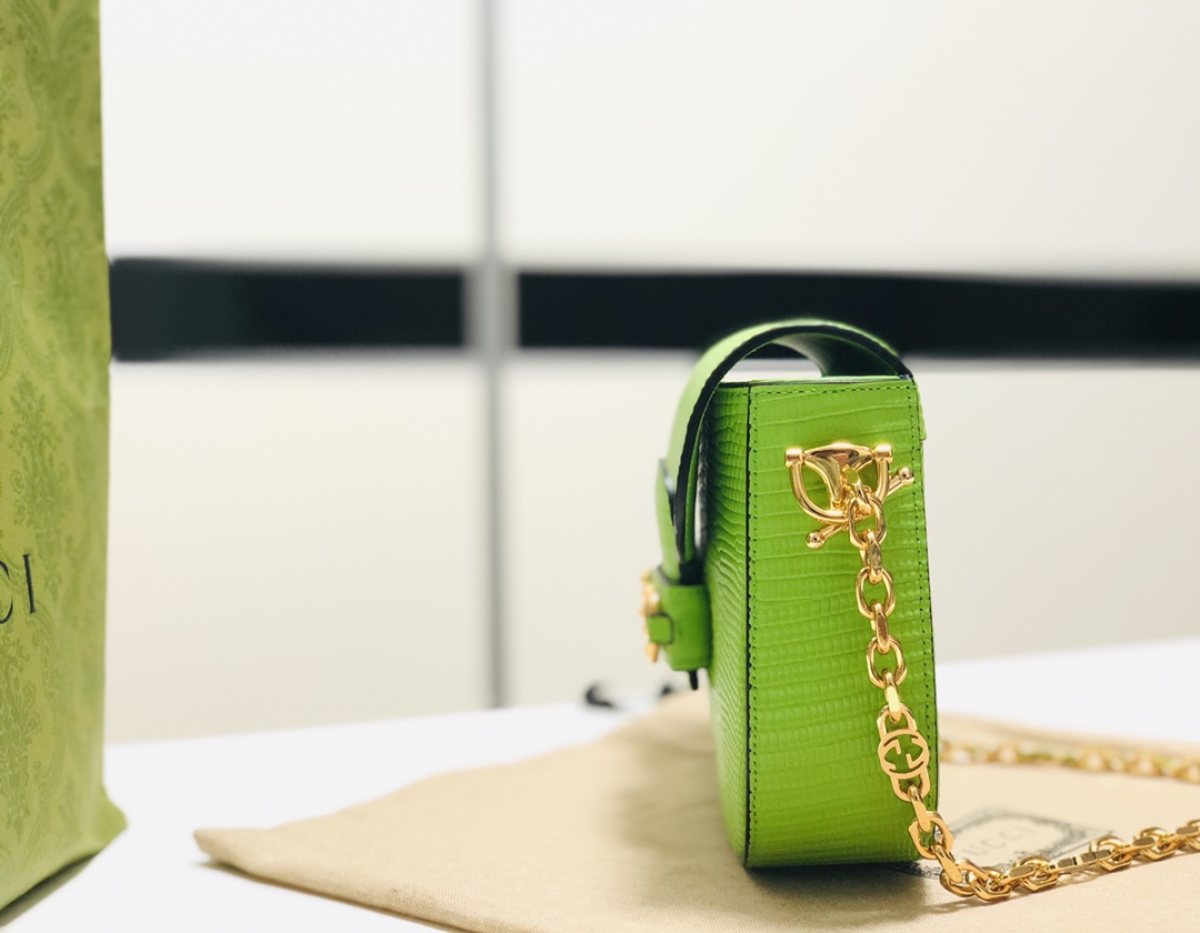 Gucci 1955 Horsebit Shoulder Bag-20.6*14.4*5.1CM