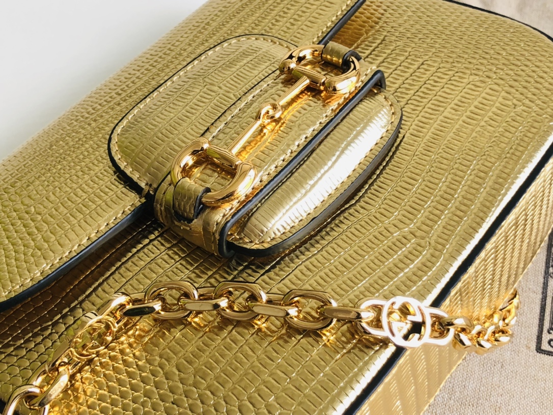 Gucci 1955 Horsebit Shoulder Bag-20.6*14.4*5.1CM