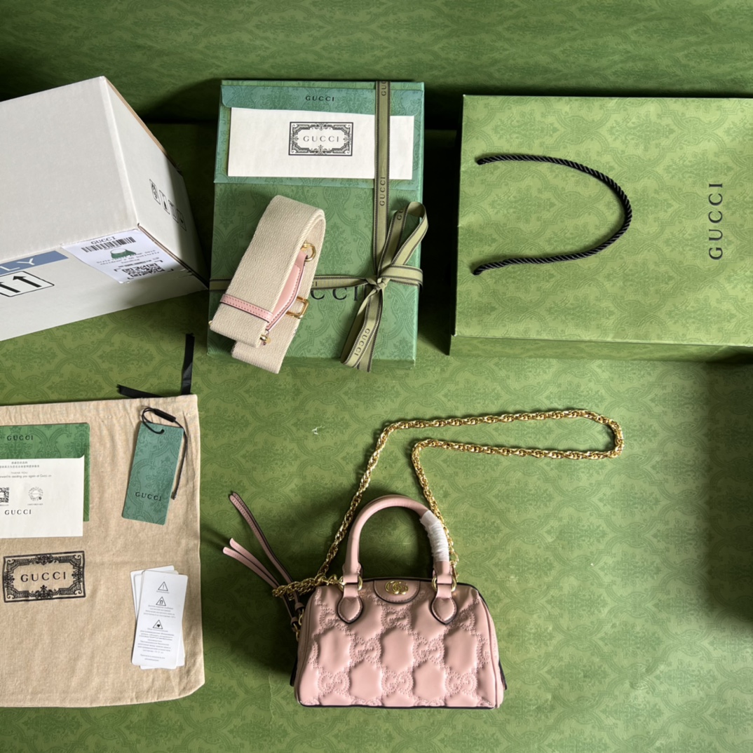 Gucci GG Matelassé Handlebag-19*13*11CM
