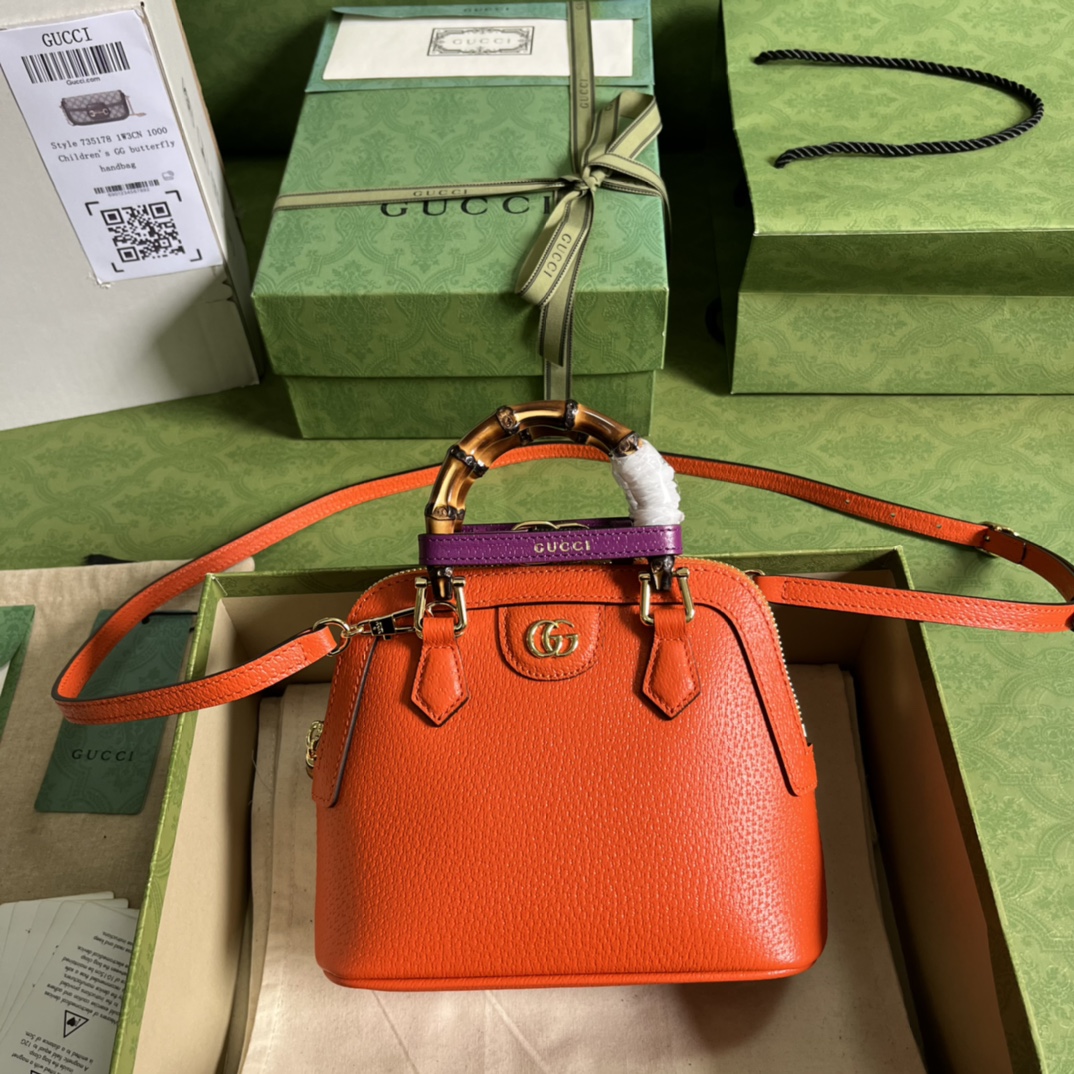 Gucci Diana Bamboo Mini Tot Bag-20x16x8.5CM