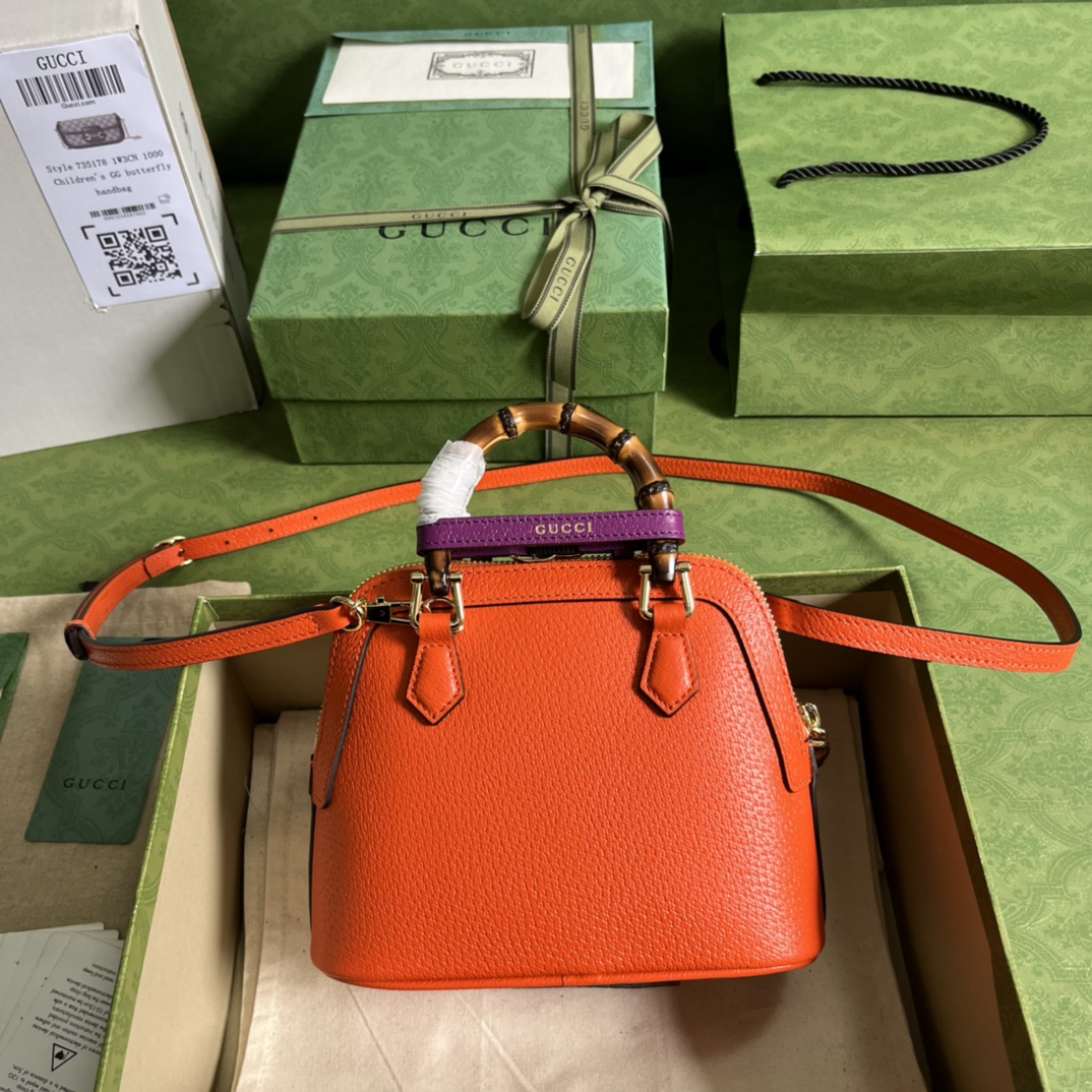 Gucci Diana Bamboo Mini Tot Bag-20x16x8.5CM