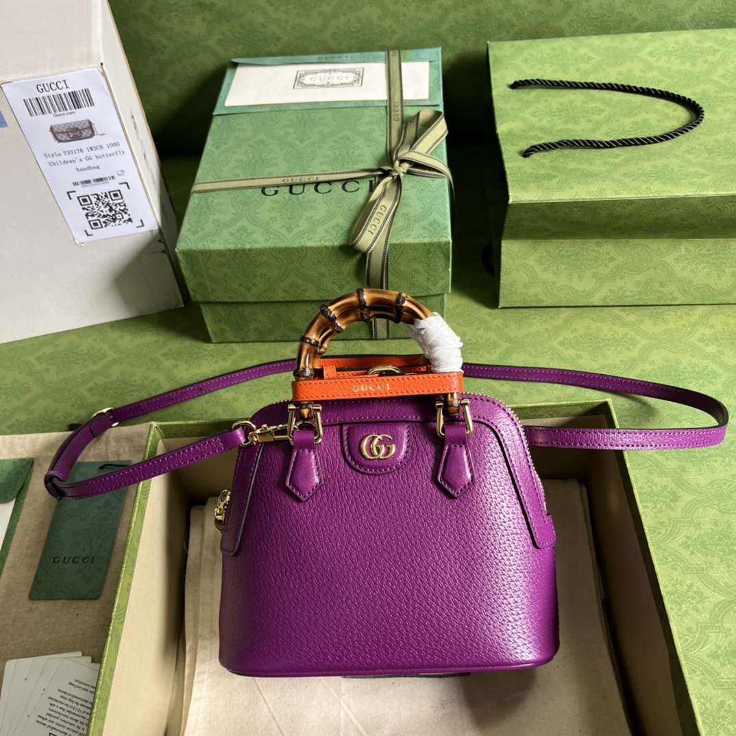 Gucci Diana Bamboo Mini Tot Bag-20x16x8.5CM