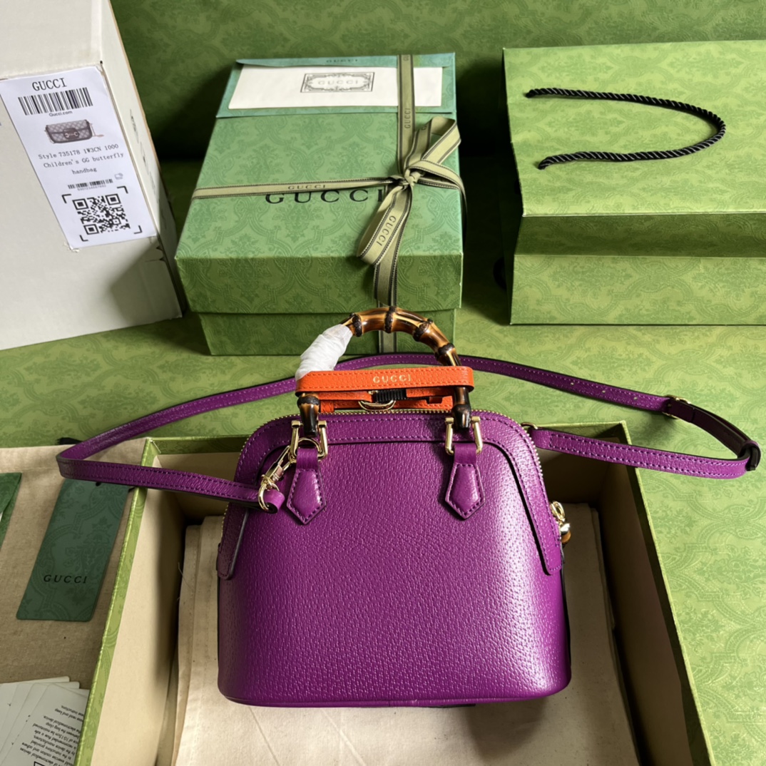 Gucci Diana Bamboo Mini Tot Bag-20x16x8.5CM