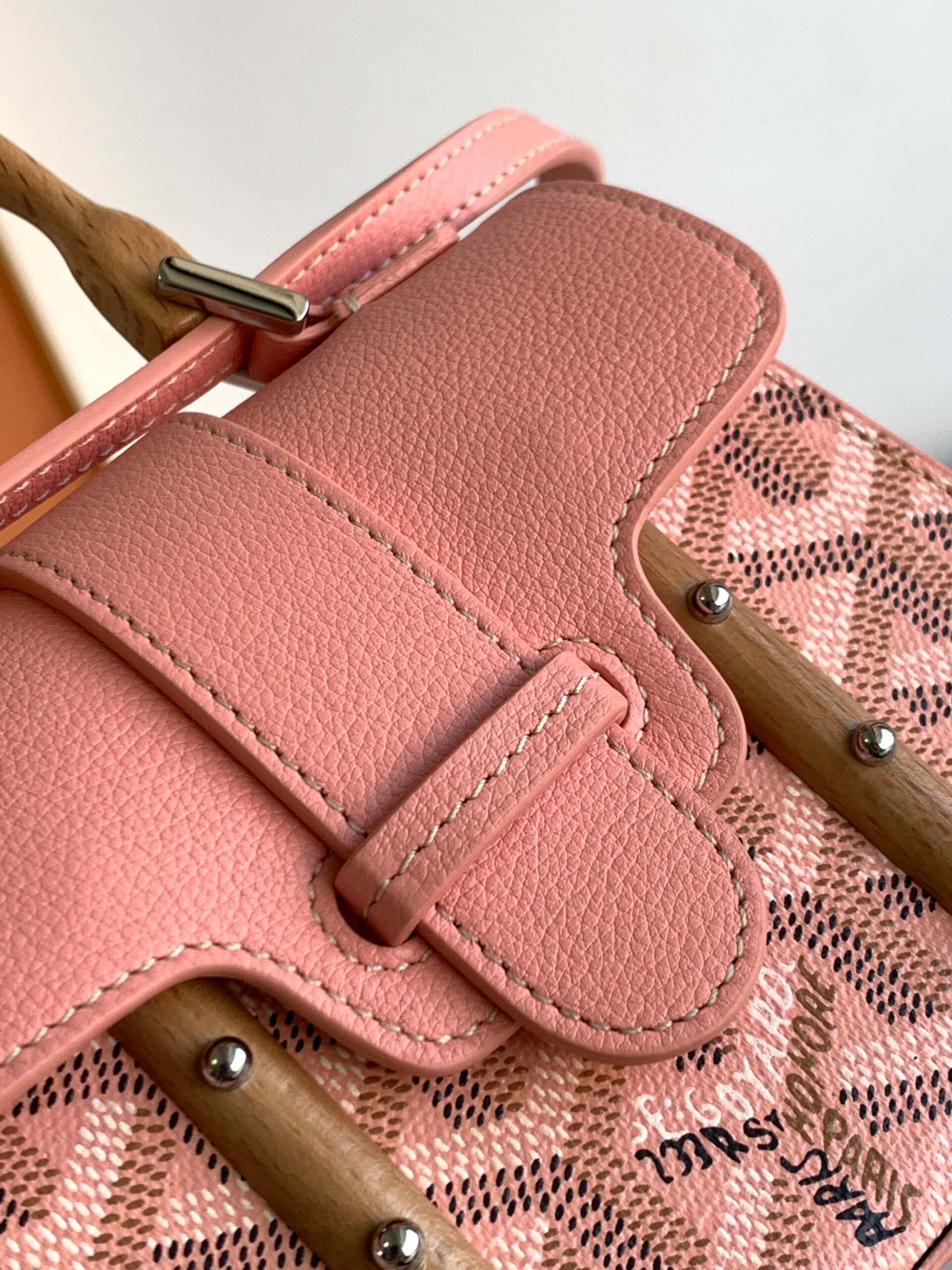 Goyard Coated Canvas and Leather Saigon Top Handle Bag-11.5x7x14.5CM