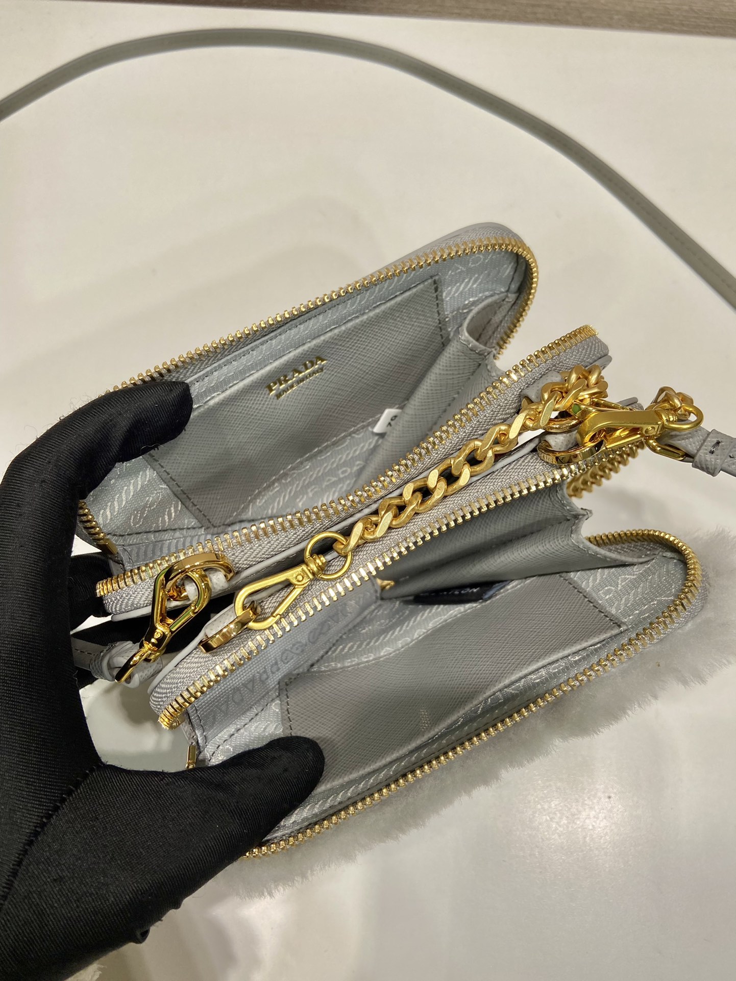 Prada 1NR015 Double Triangle Bag -15*10*5CM