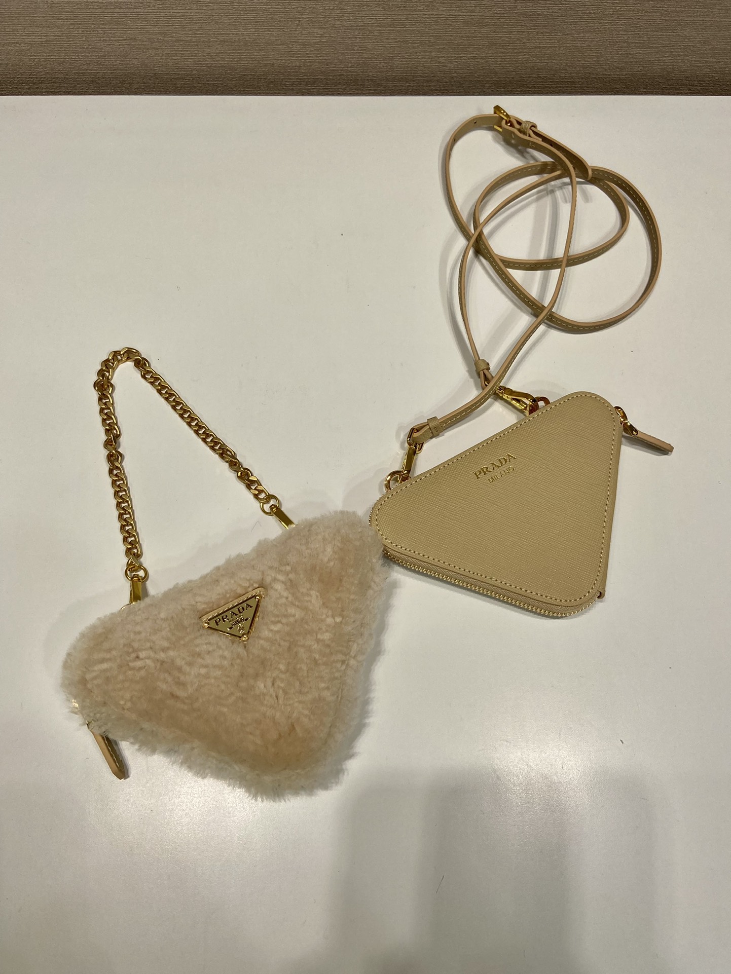 Prada 1NR015 Double Triangle Bag -15*10*5CM Prada 1NR015 Double Triangle Bag -15*10*5CM