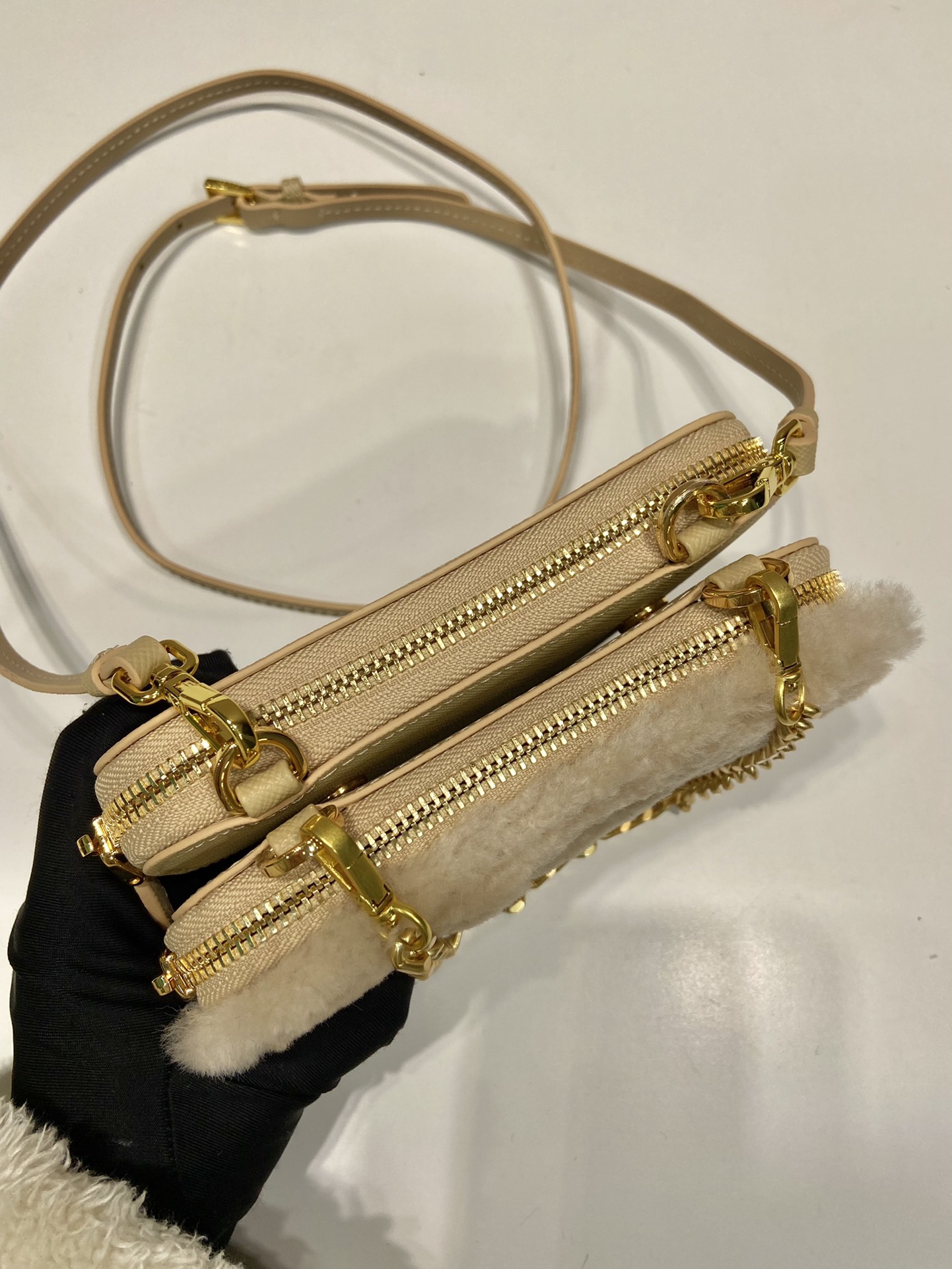 Prada 1NR015 Double Triangle Bag -15*10*5CM Prada 1NR015 Double Triangle Bag -15*10*5CM