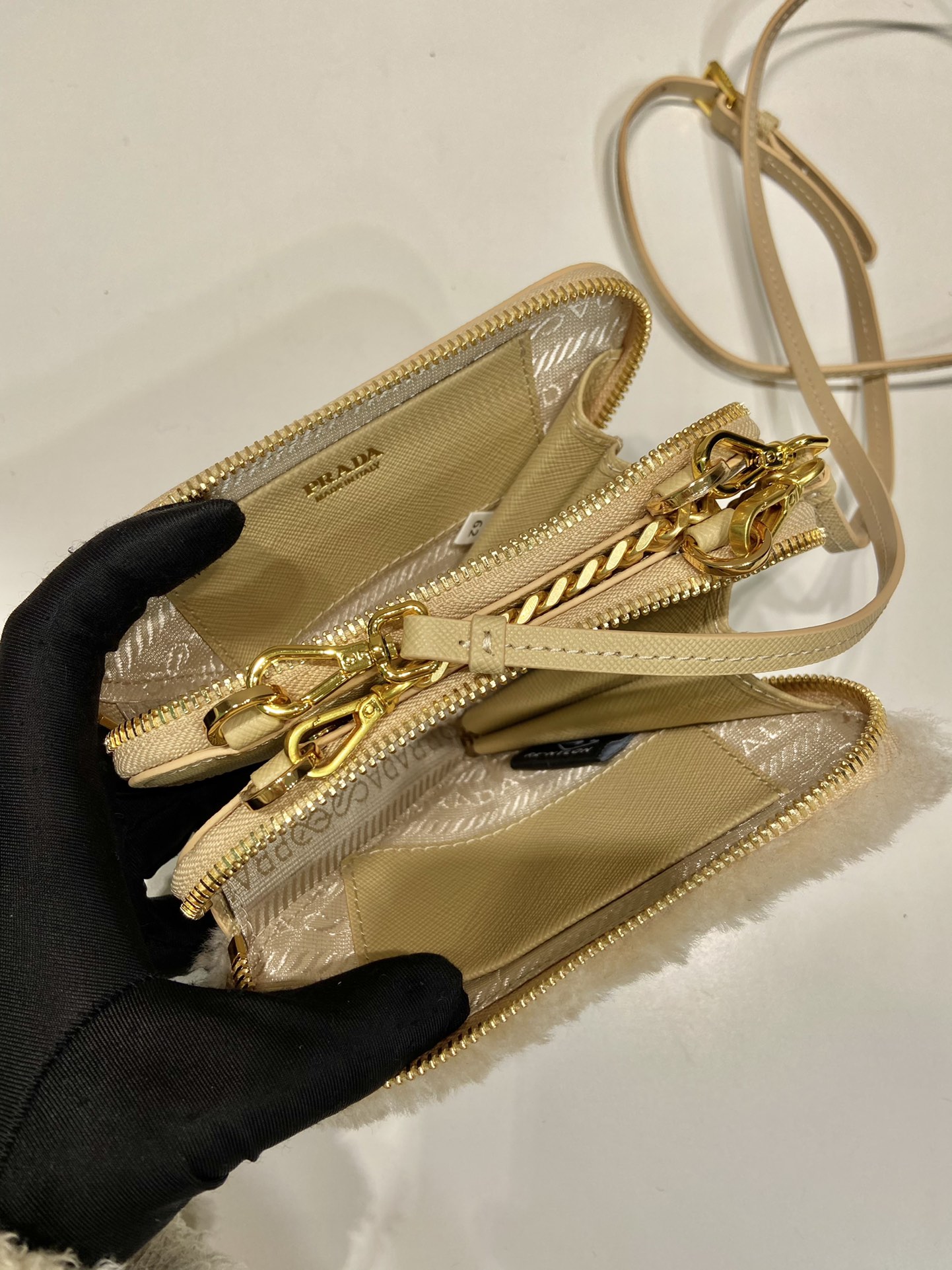 Prada 1NR015 Double Triangle Bag -15*10*5CM Prada 1NR015 Double Triangle Bag -15*10*5CM