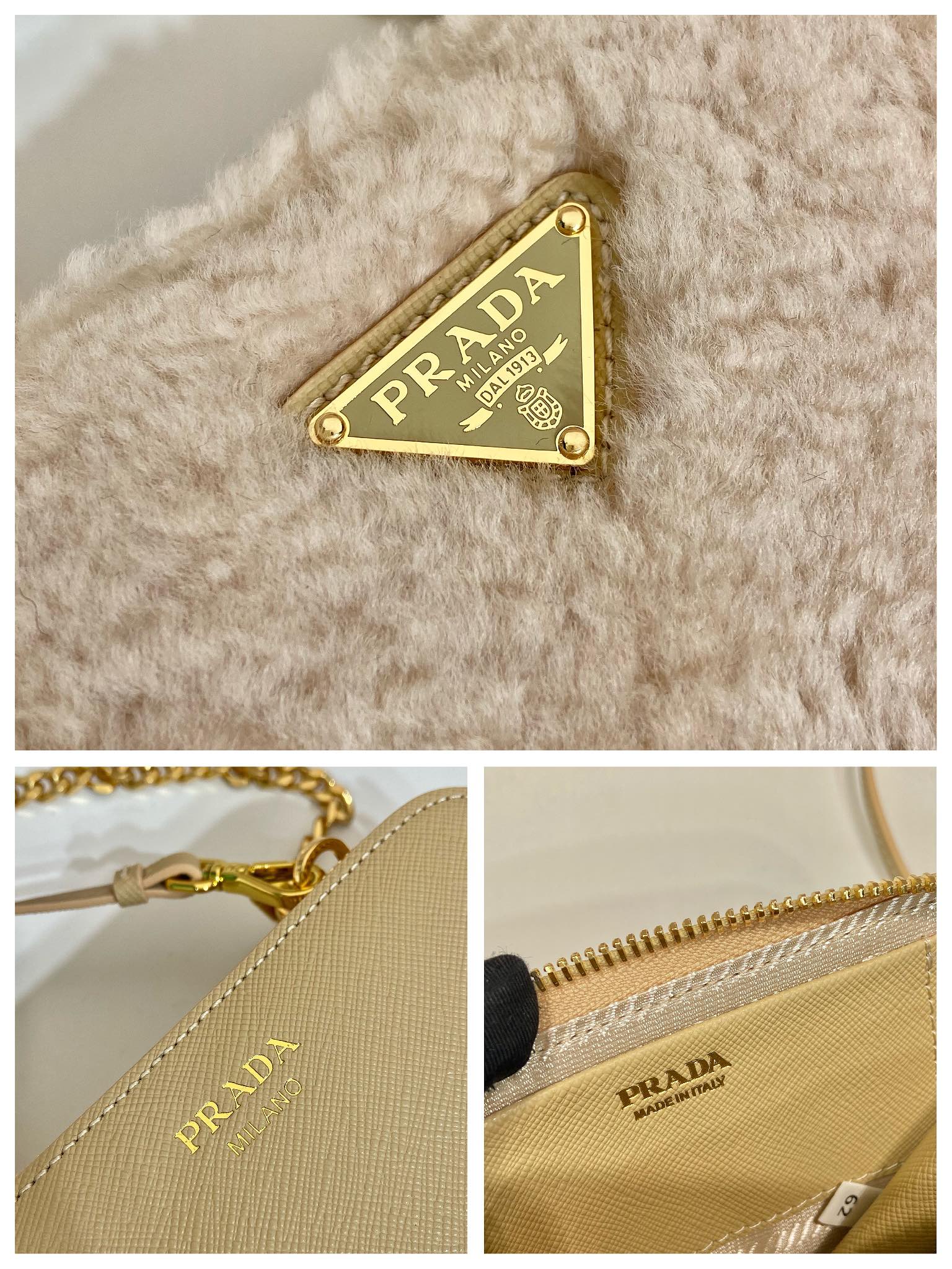 Prada 1NR015 Double Triangle Bag -15*10*5CM Prada 1NR015 Double Triangle Bag -15*10*5CM
