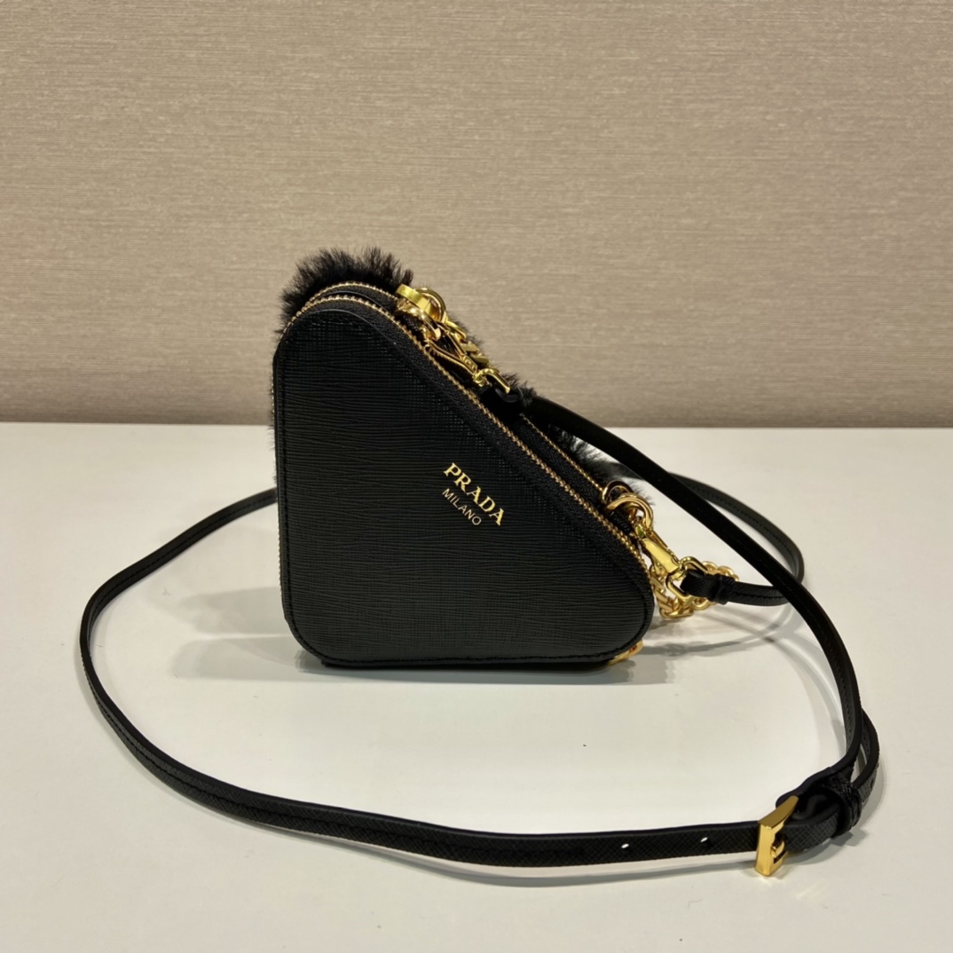 Prada 1NR015 Double Triangle Bag -15*10*5CM Prada 1NR015 Double Triangle Bag -15*10*5CM