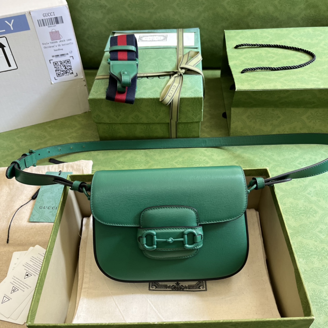 Gucci 1955 Horsebit Shoulder Bag-20.6*14.4*5.1CM