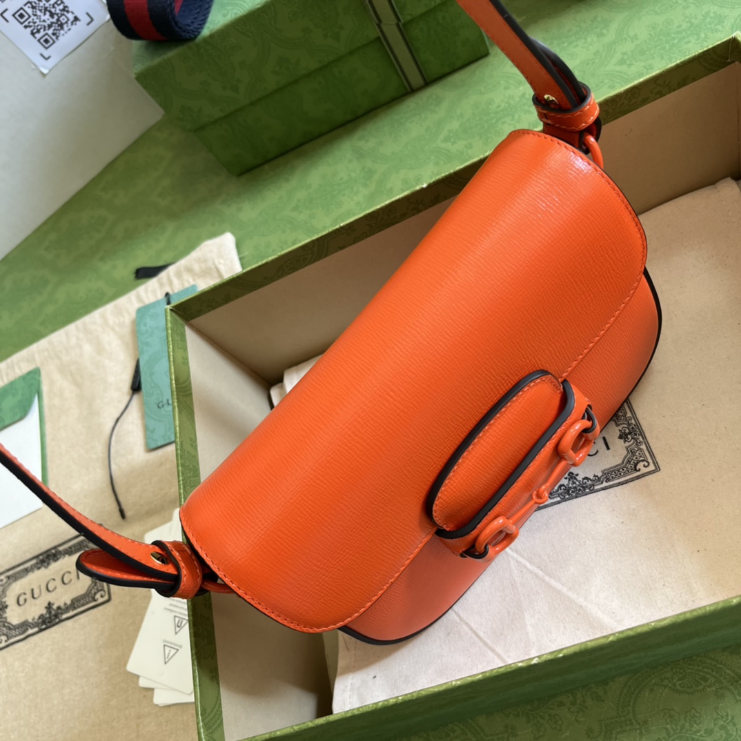 Gucci 1955 Horsebit Shoulder Bag-20.6*14.4*5.1CM