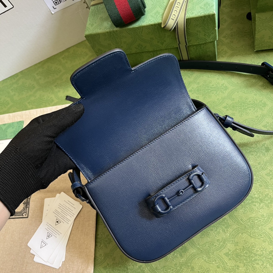Gucci 1955 Horsebit Shoulder Bag-20.6*14.4*5.1CM